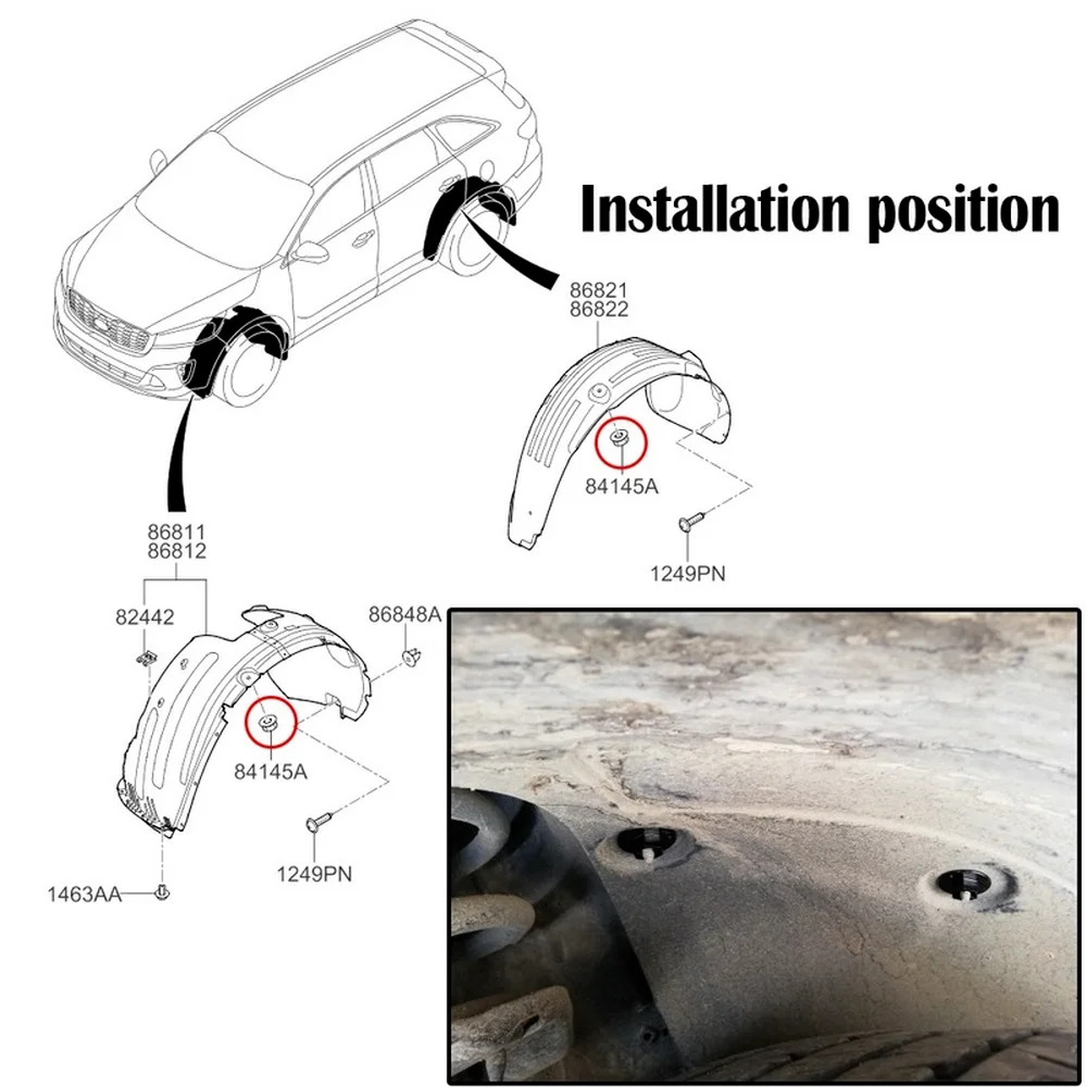 10Pcs Wheel Arch Liner Splashguard Clip Fender Liner MudGuard Nut For Kia Borrego Cadenza Forte K5 Optima Sorento Soul Sportage