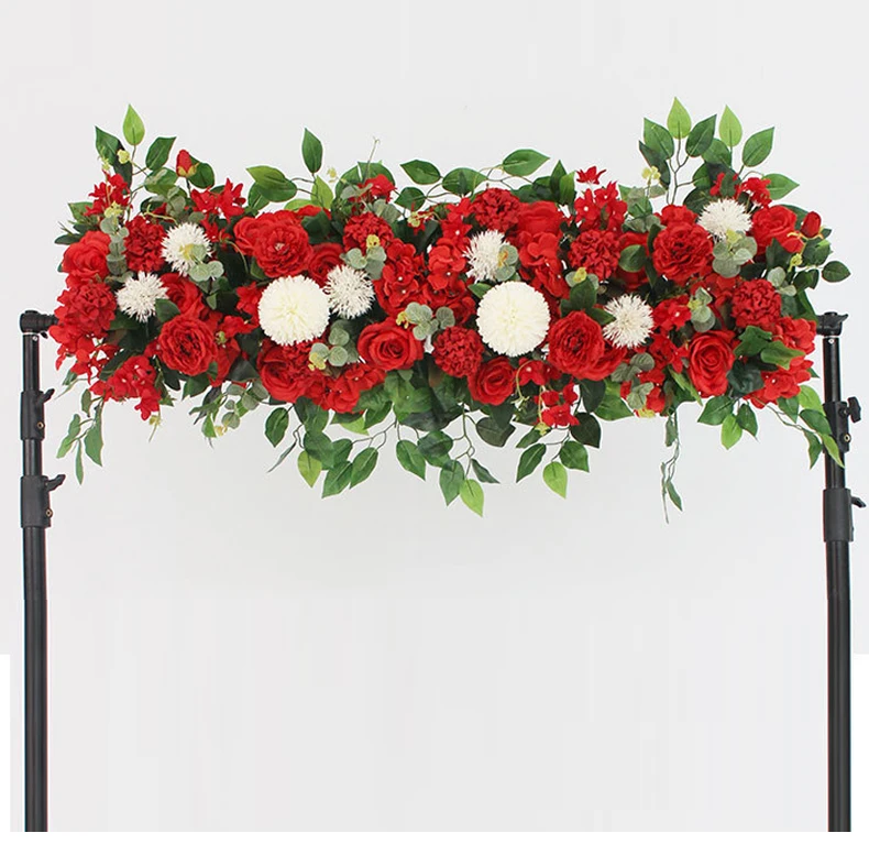 50/100cm DIY Wedding Flower Wall Decoration Arrangement Supplies Silk Peonies Rose Artificial Floral Row Decor Wed Arch Backdrop