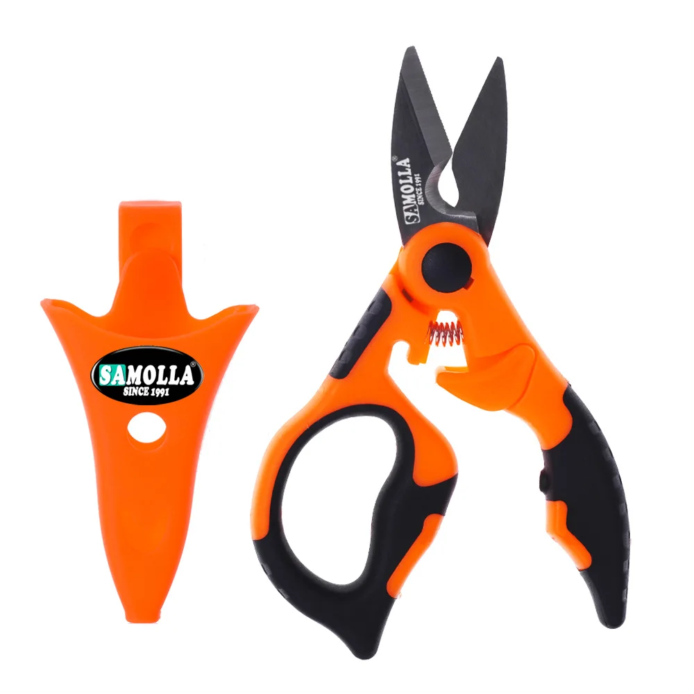 New 420 Stainless Steel Fishing Scissor Accessories Electrician Portable Scissors Plier Cut PE Braid Line Lure Fishing Tools