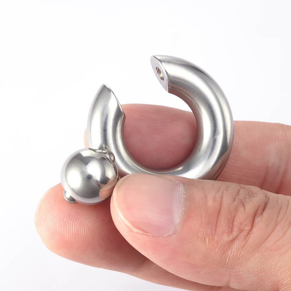 1pc Surgical Steel Ear Gauge Circular Barbells Ear Piercing Weights Stretcher Expander Big Size CBR PA Septum Piercing Jewelry
