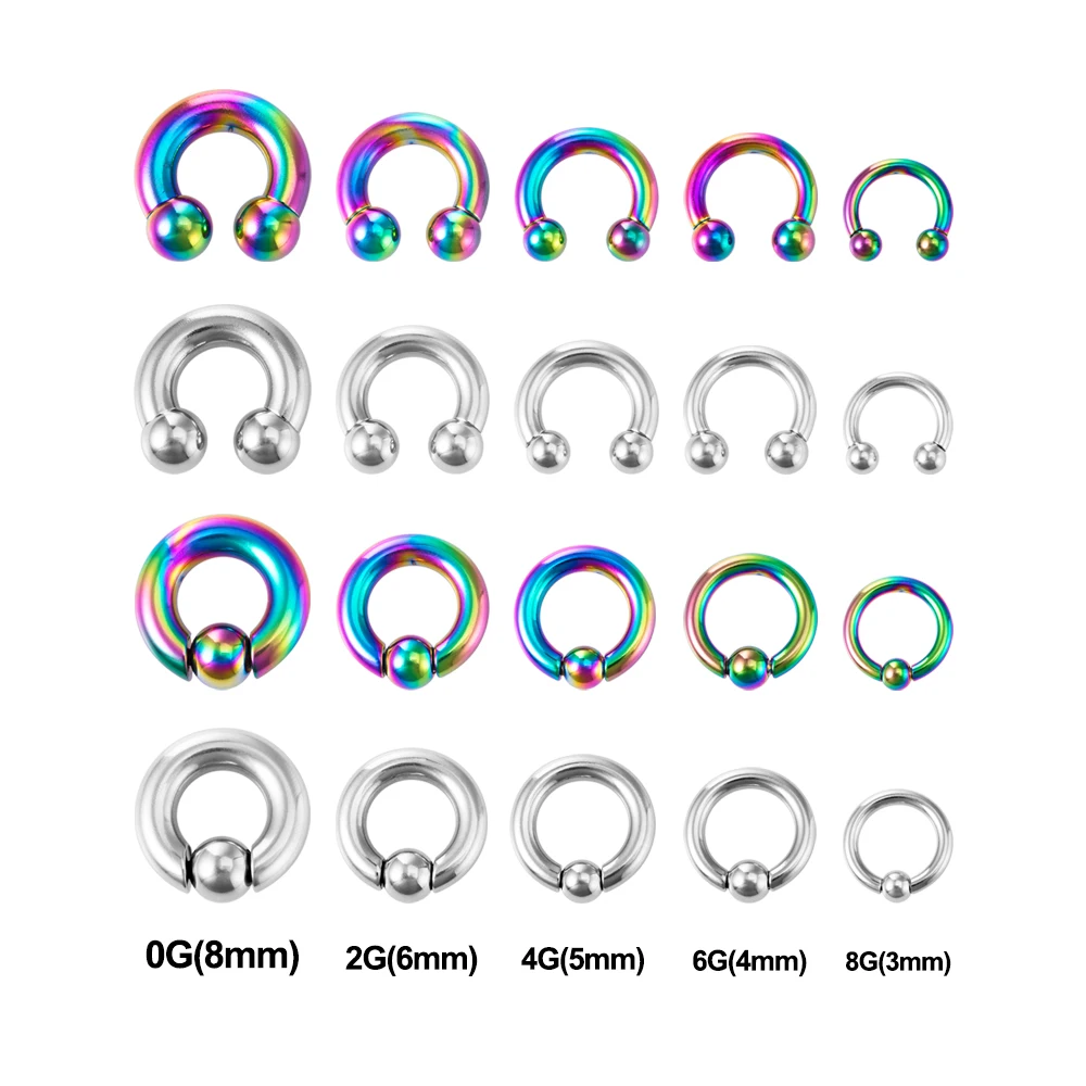 1pc Surgical Steel Ear Gauge Circular Barbells Ear Piercing Weights Stretcher Expander Big Size CBR PA Septum Piercing Jewelry