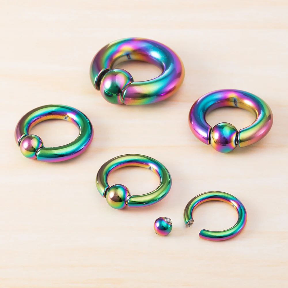 1pc Surgical Steel Ear Gauge Circular Barbells Ear Piercing Weights Stretcher Expander Big Size CBR PA Septum Piercing Jewelry