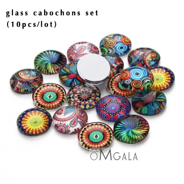 5 Pairs Gliter Doll Eyes Dragon Cat Animals Eye Pattern 8mm-40mm Round Glass Cabochon Dome Demo Flat Back Making Findings