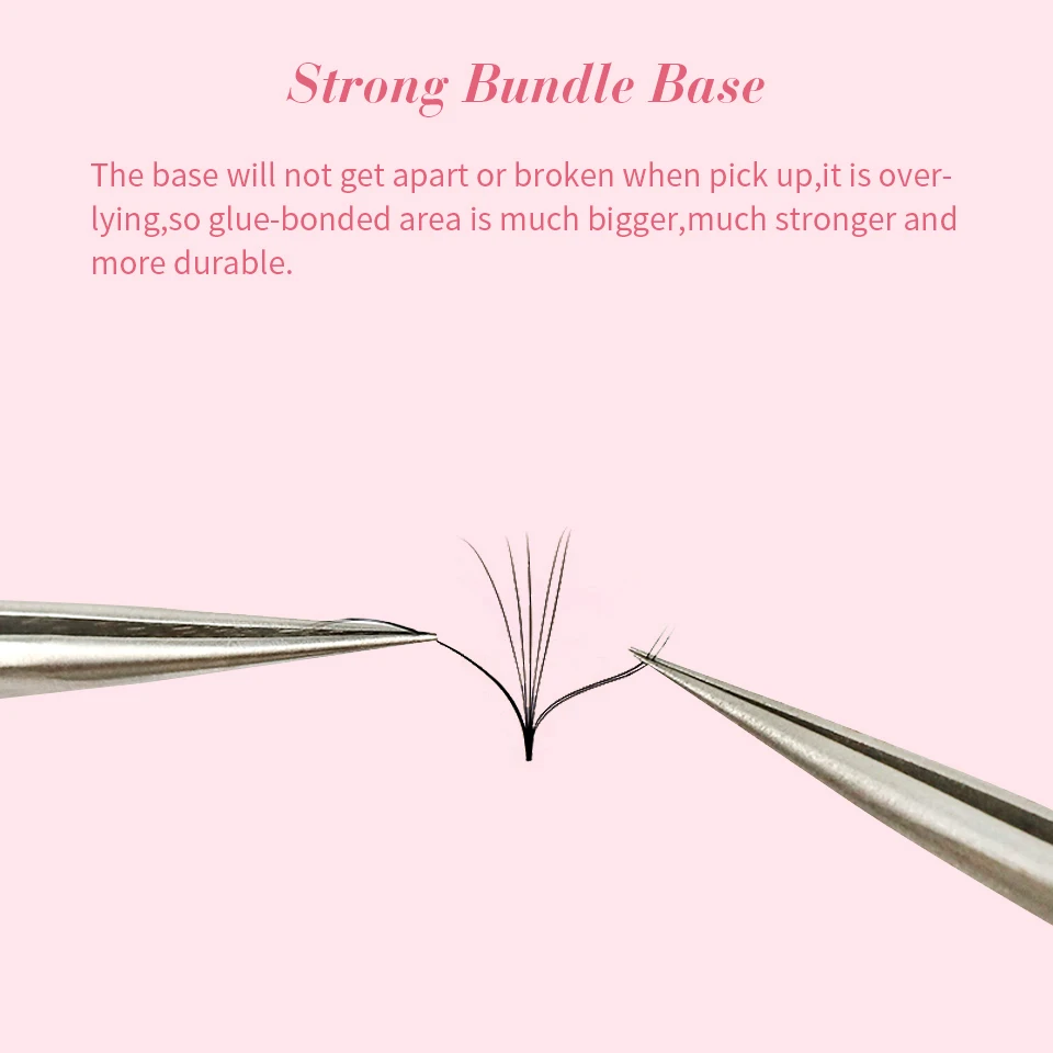 Mixed Loose Fan Lashes Pointy Base Premade Volume False Eye Silk Lashes Fans Thin Slim Base Pre Made Volume Eyelashes Extensions