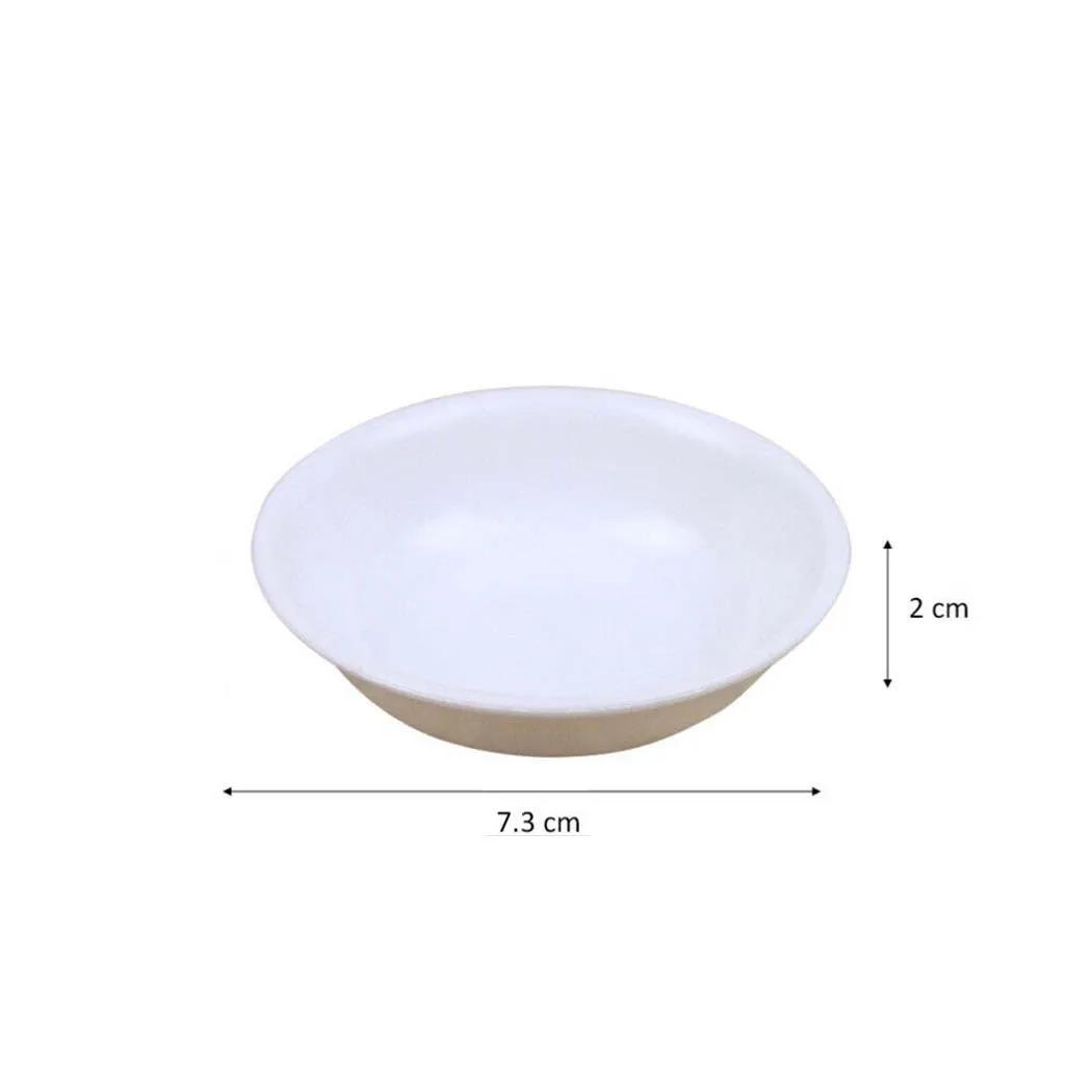 5pcs White Plastic Sauce Dishes Food Dipping Bowls Break-resistant Seasoning Dish Saucer Appetizer Plates