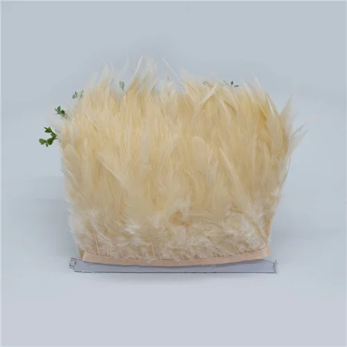 1Meters Natural Black Feathers Trim Ribbon Sewing Clothes Pheasant Feathers Party Wedding Plumas Crafts DIY Decoration 10-15cm