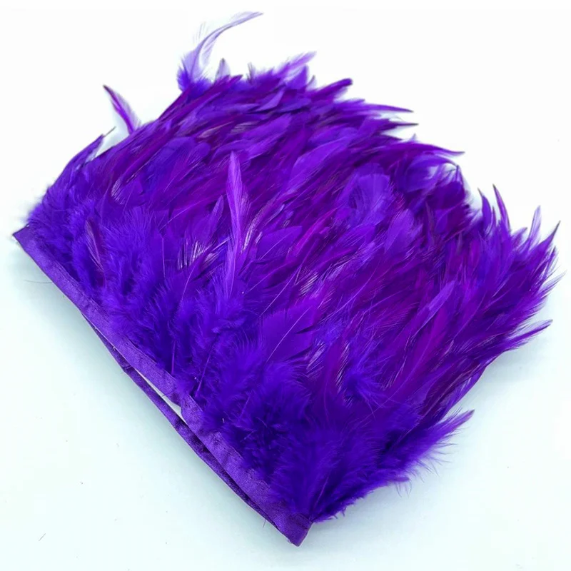 1Meters Natural Black Feathers Trim Ribbon Sewing Clothes Pheasant Feathers Party Wedding Plumas Crafts DIY Decoration 10-15cm