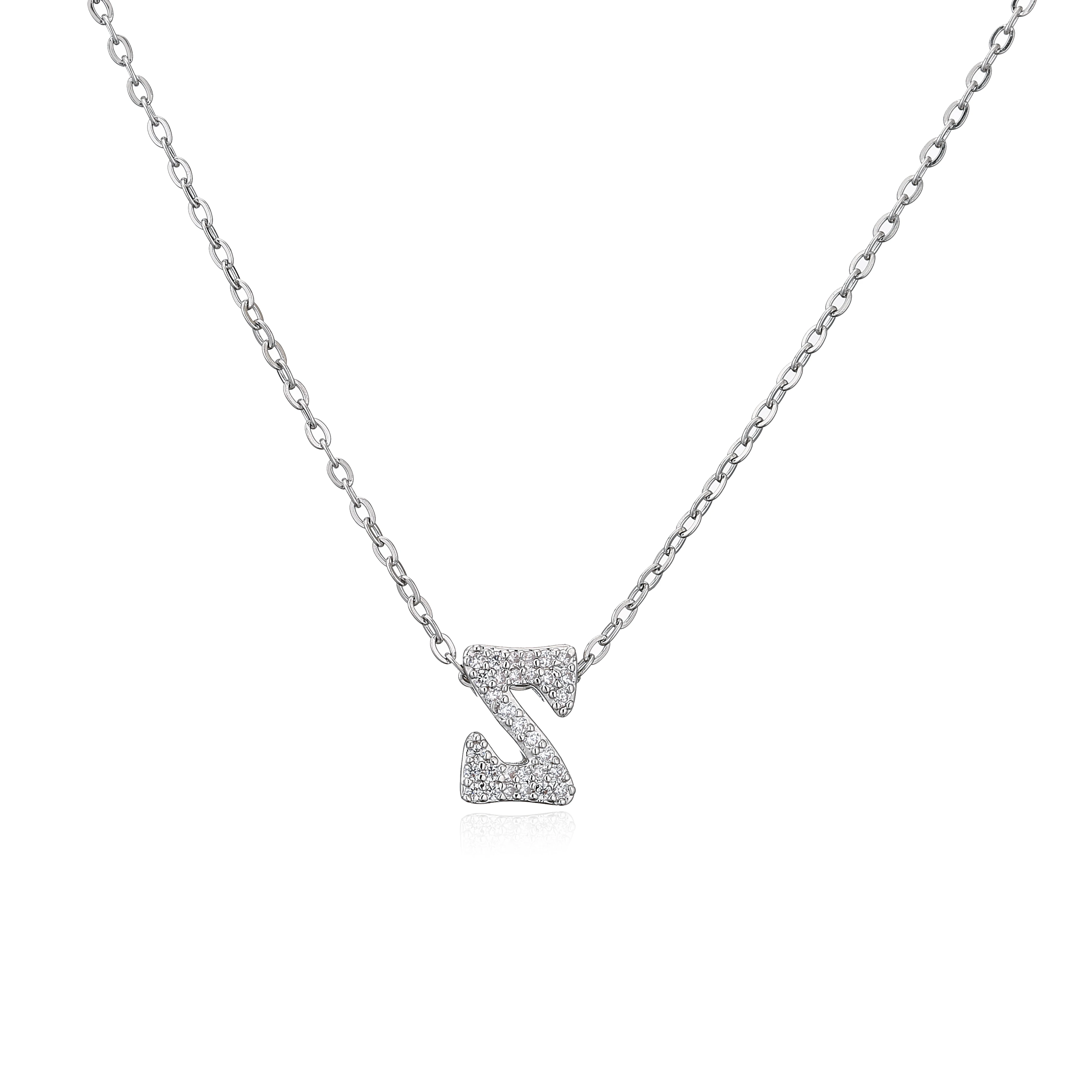 HECHENG,26-Letters Chain Pendants Necklaces,Initial Name Women's Zircon Fashion Jewelry,Party Wedding Gift Wholesale