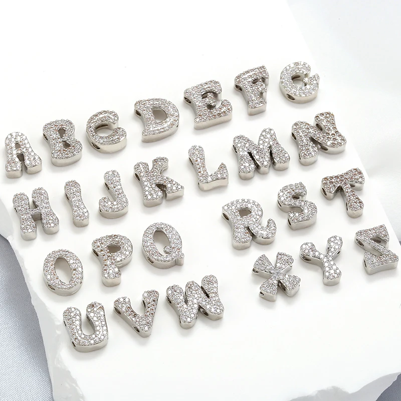 HECHENG,26-Letters Chain Pendants Necklaces,Initial Name Women's Zircon Fashion Jewelry,Party Wedding Gift Wholesale
