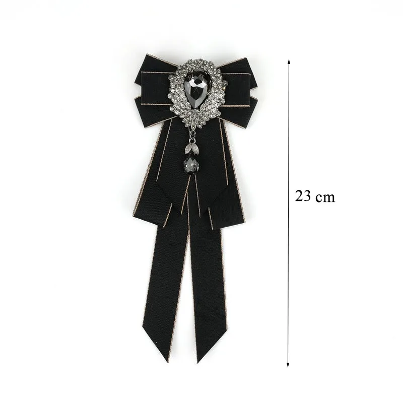 Hand Made Boys Classic Bowties Neck Tie Ribbon Rhinestone Corsage Bowtie Cravat Gifts for Men Wedding Formal Dress Accessories