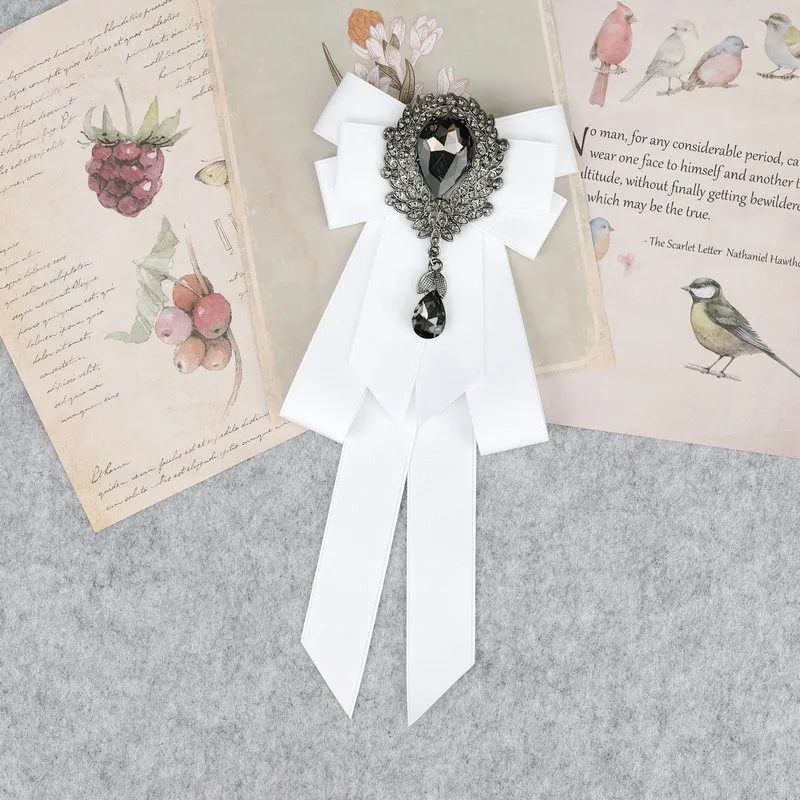 Hand Made Boys Classic Bowties Neck Tie Ribbon Rhinestone Corsage Bowtie Cravat Gifts for Men Wedding Formal Dress Accessories