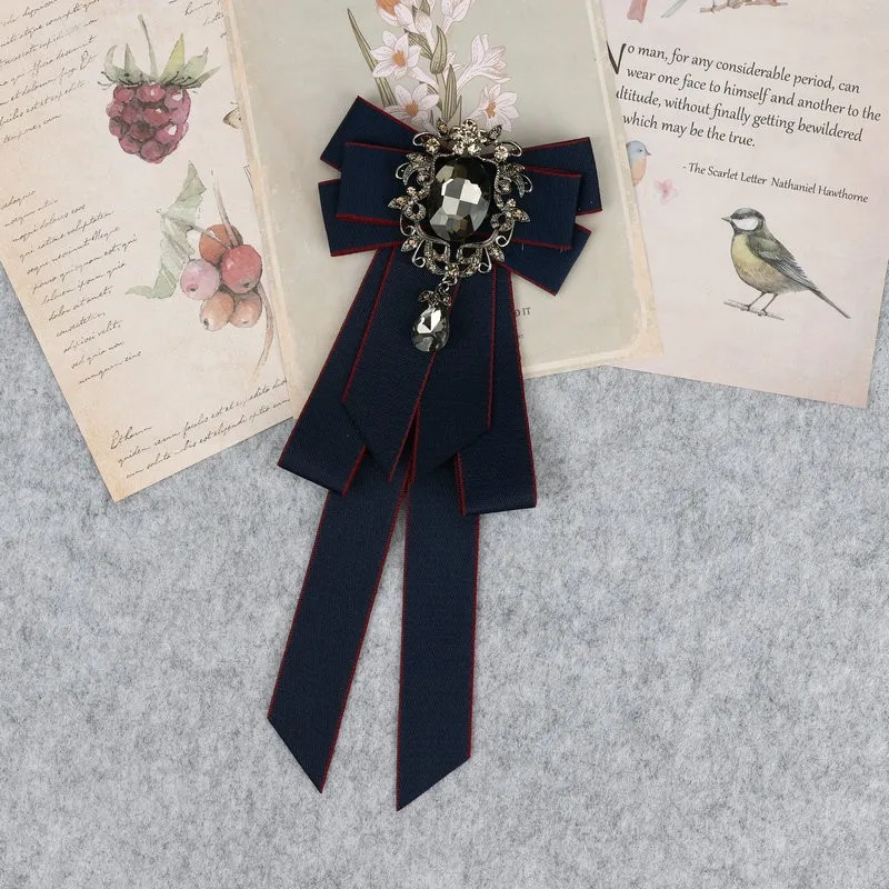 Hand Made Boys Classic Bowties Neck Tie Ribbon Rhinestone Corsage Bowtie Cravat Gifts for Men Wedding Formal Dress Accessories