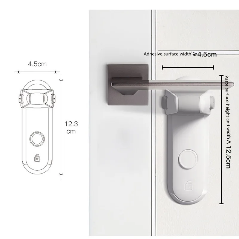 Child Safety Door Handle Lock Pet Room Door Handle Lock Protection Baby Door Handle Lock Easy to Install and Use