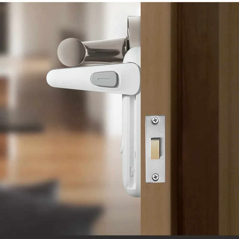 Child Safety Door Handle Lock Pet Room Door Handle Lock Protection Baby Door Handle Lock Easy to Install and Use