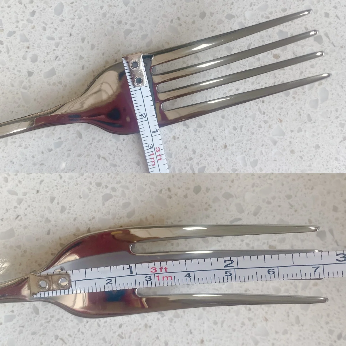 7.95“ Food Grade Stainless Steel 304 Gold Plated Dinner Forks Set Dishwasher Safe Salad Fork Table Fork Set With Hammered Handl