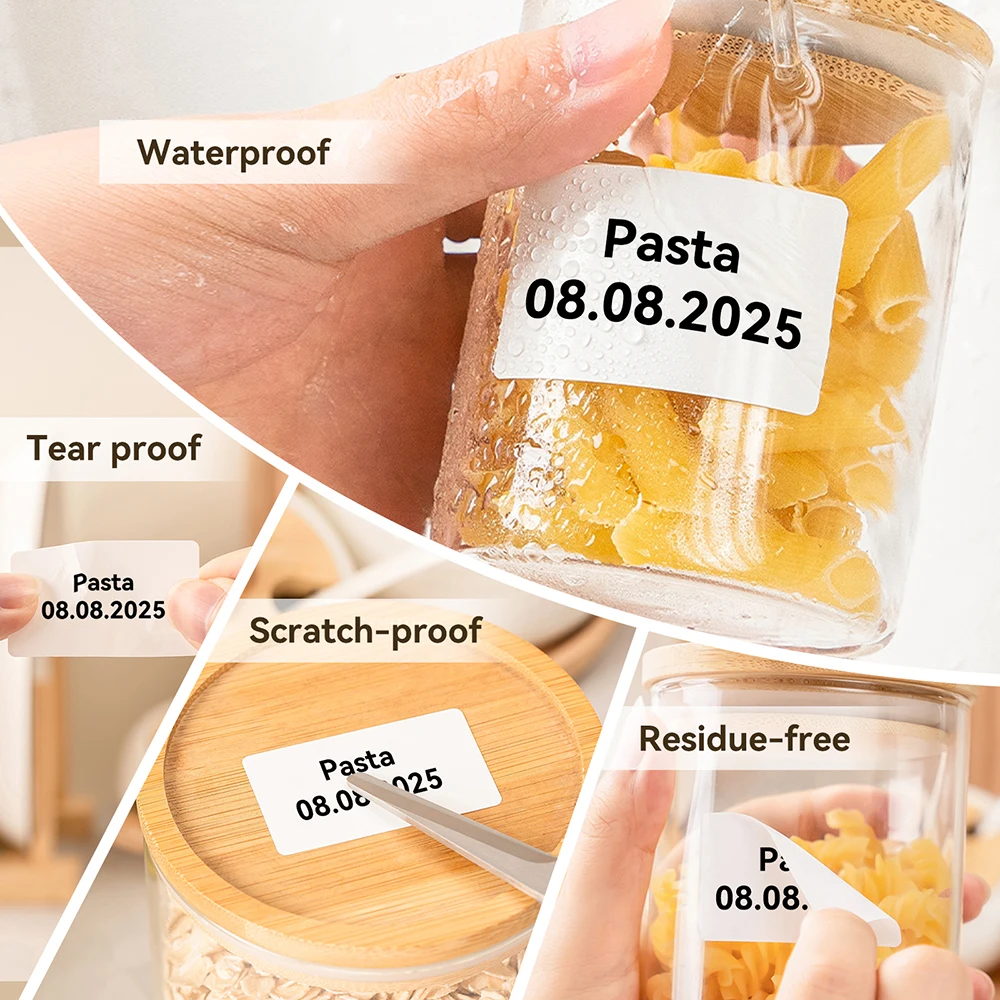 3 Rolls NIIMBOT B21 B3S B1 B31 Thermal Label Clothing Price Food Self-adhesive Tag Waterproof Smart Office Pocket Printer Label