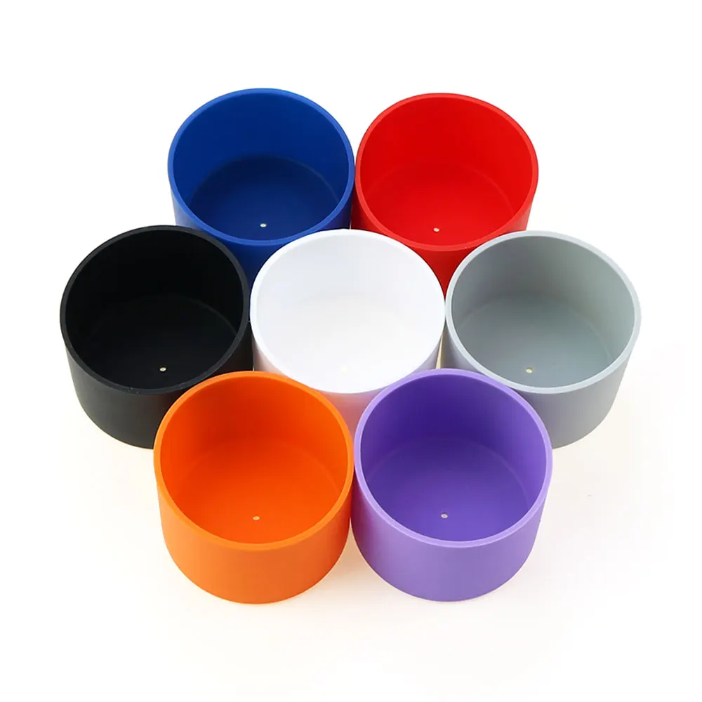 18 Colors 6.5CM Silicone Heat Insulation Bottom Cover 65MM Cup Bottom Cover Anti Slip Sleeve Sheath Coasters Bottom Ring