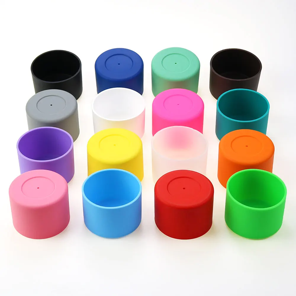 18 Colors 6.5CM Silicone Heat Insulation Bottom Cover 65MM Cup Bottom Cover Anti Slip Sleeve Sheath Coasters Bottom Ring