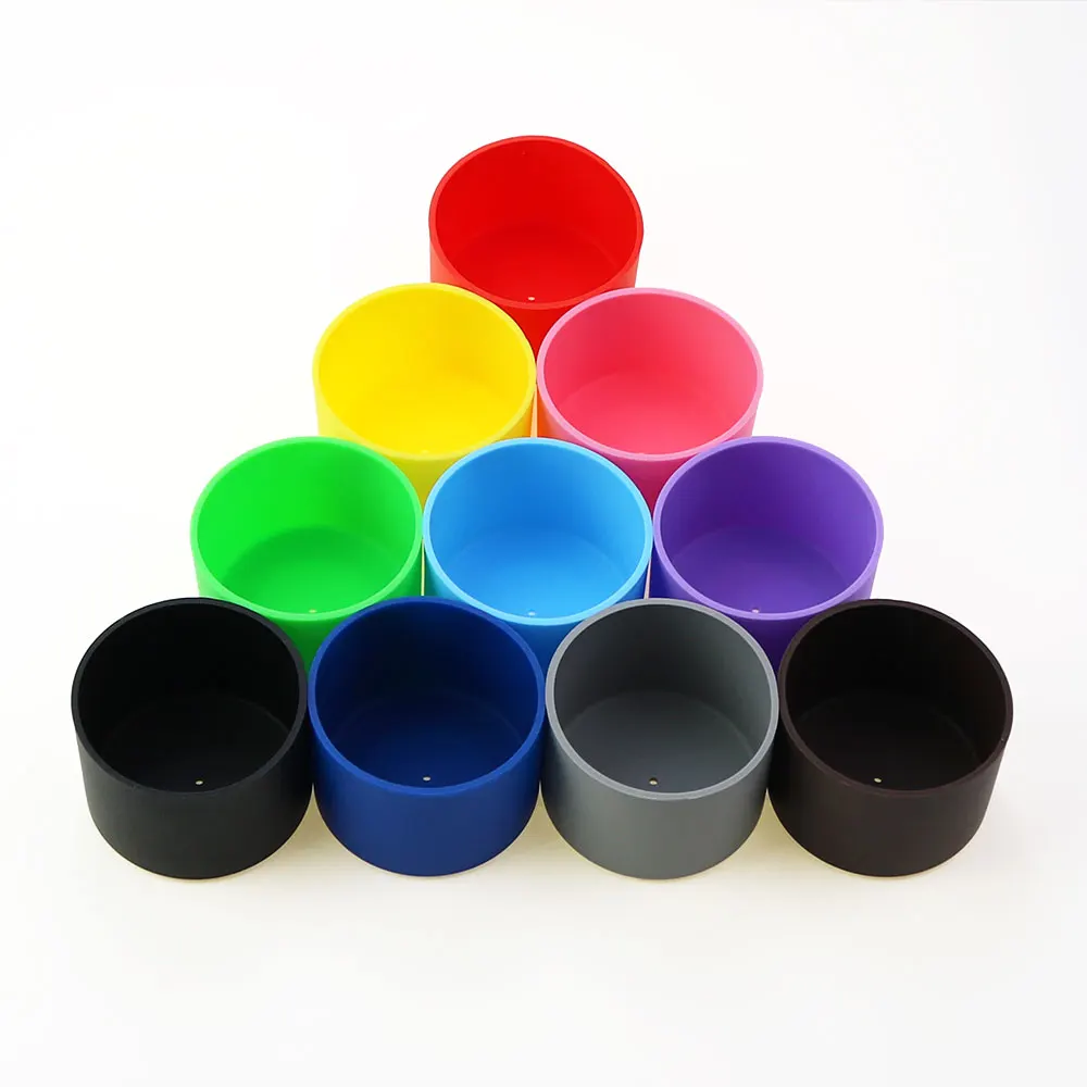 18 Colors 6.5CM Silicone Heat Insulation Bottom Cover 65MM Cup Bottom Cover Anti Slip Sleeve Sheath Coasters Bottom Ring
