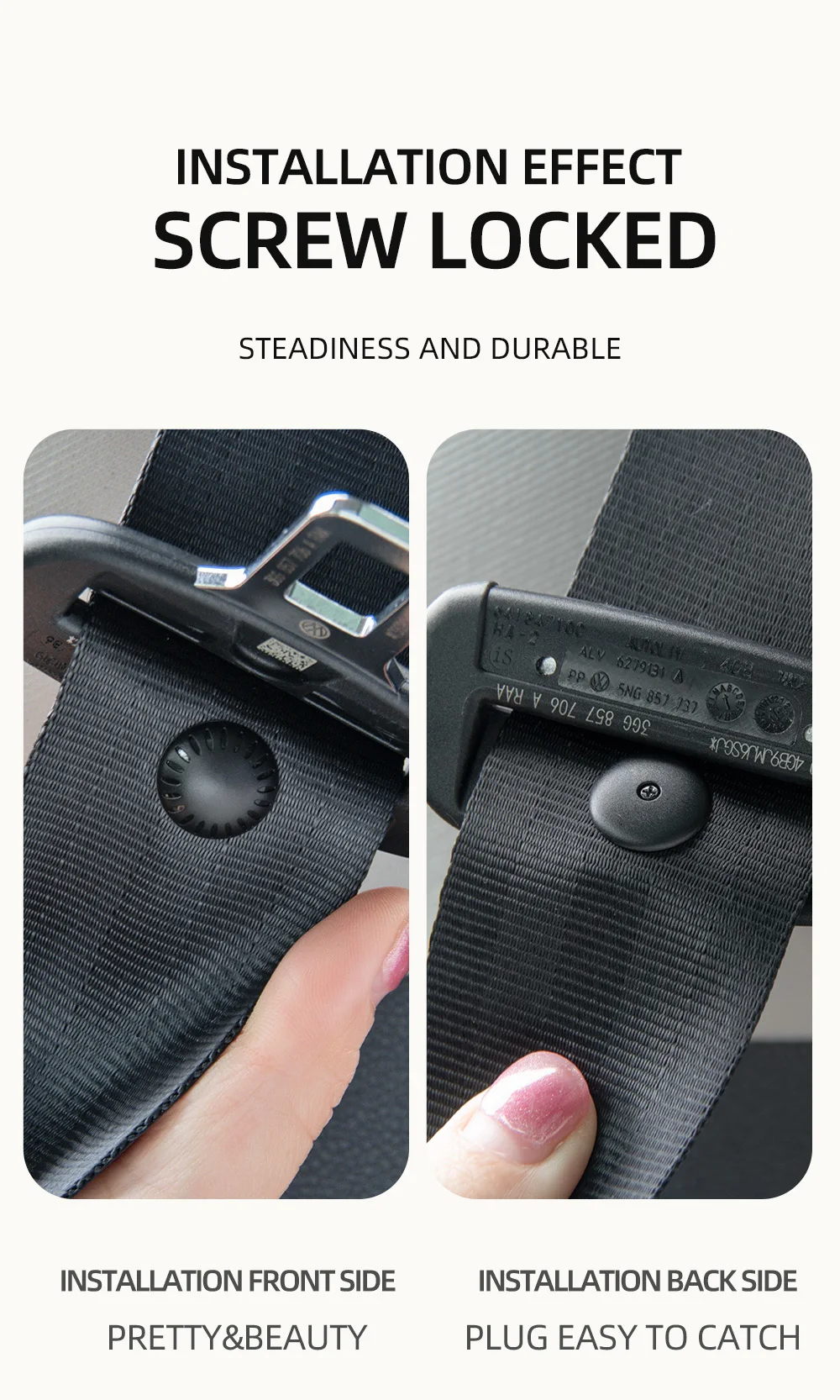 MIXSAS Car Safety Seatbelt Stopper Buckle Vehicle Seat Belt Spacing Limit Stopper Clips Anti-slip Buttons Clip Retainer Car Tool