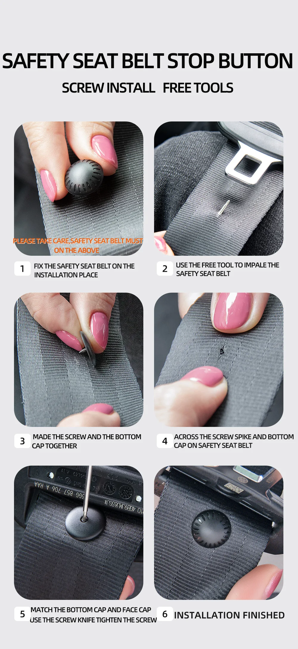 MIXSAS Car Safety Seatbelt Stopper Buckle Vehicle Seat Belt Spacing Limit Stopper Clips Anti-slip Buttons Clip Retainer Car Tool