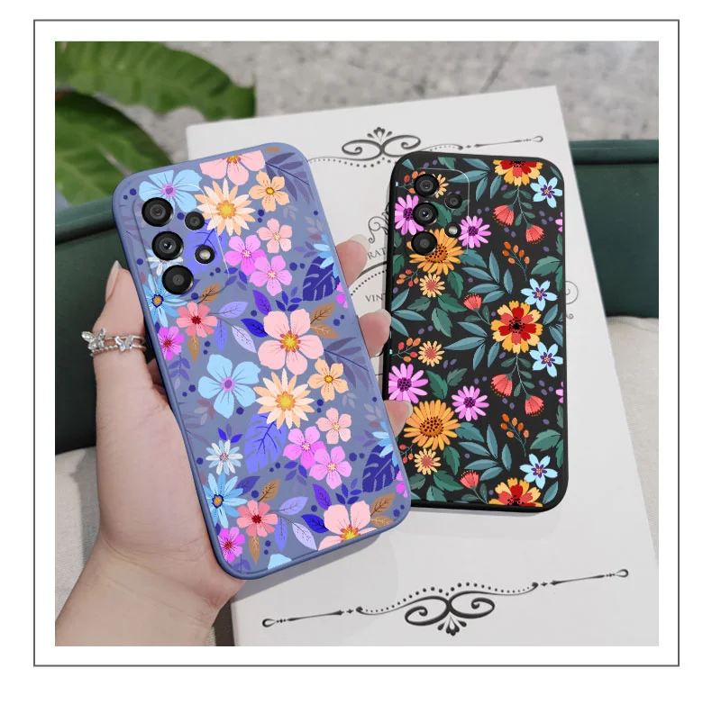 Showy Flowers Case For Samsung A56 A36 A26 A16 A06 A54 A34 A24 A14 A15 A25 A35 A55 A73 A53 A33 A23 A13 A03 S A72 A32 A12 A22 5G