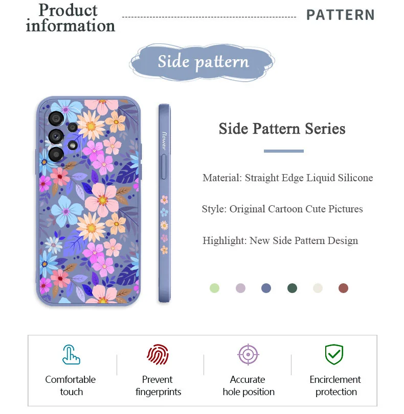 Showy Flowers Case For Samsung A56 A36 A26 A16 A06 A54 A34 A24 A14 A15 A25 A35 A55 A73 A53 A33 A23 A13 A03 S A72 A32 A12 A22 5G