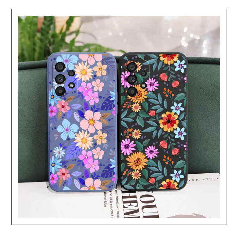 Showy Flowers Case For Samsung A56 A36 A26 A16 A06 A54 A34 A24 A14 A15 A25 A35 A55 A73 A53 A33 A23 A13 A03 S A72 A32 A12 A22 5G