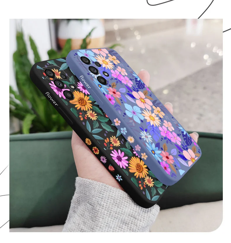 Showy Flowers Case For Samsung A56 A36 A26 A16 A06 A54 A34 A24 A14 A15 A25 A35 A55 A73 A53 A33 A23 A13 A03 S A72 A32 A12 A22 5G