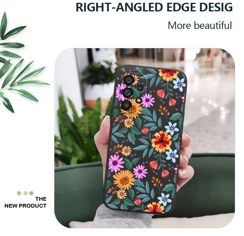 Showy Flowers Case For Samsung A56 A36 A26 A16 A06 A54 A34 A24 A14 A15 A25 A35 A55 A73 A53 A33 A23 A13 A03 S A72 A32 A12 A22 5G