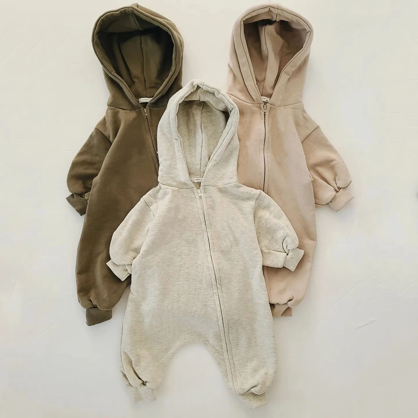 Baby Pocket Hooded Zip-up Jumpsuit Newborn Clothes 2024 Baby Boy Comfy Hooded Romper with Zip Girls Climbing Clothes Jumpsuit