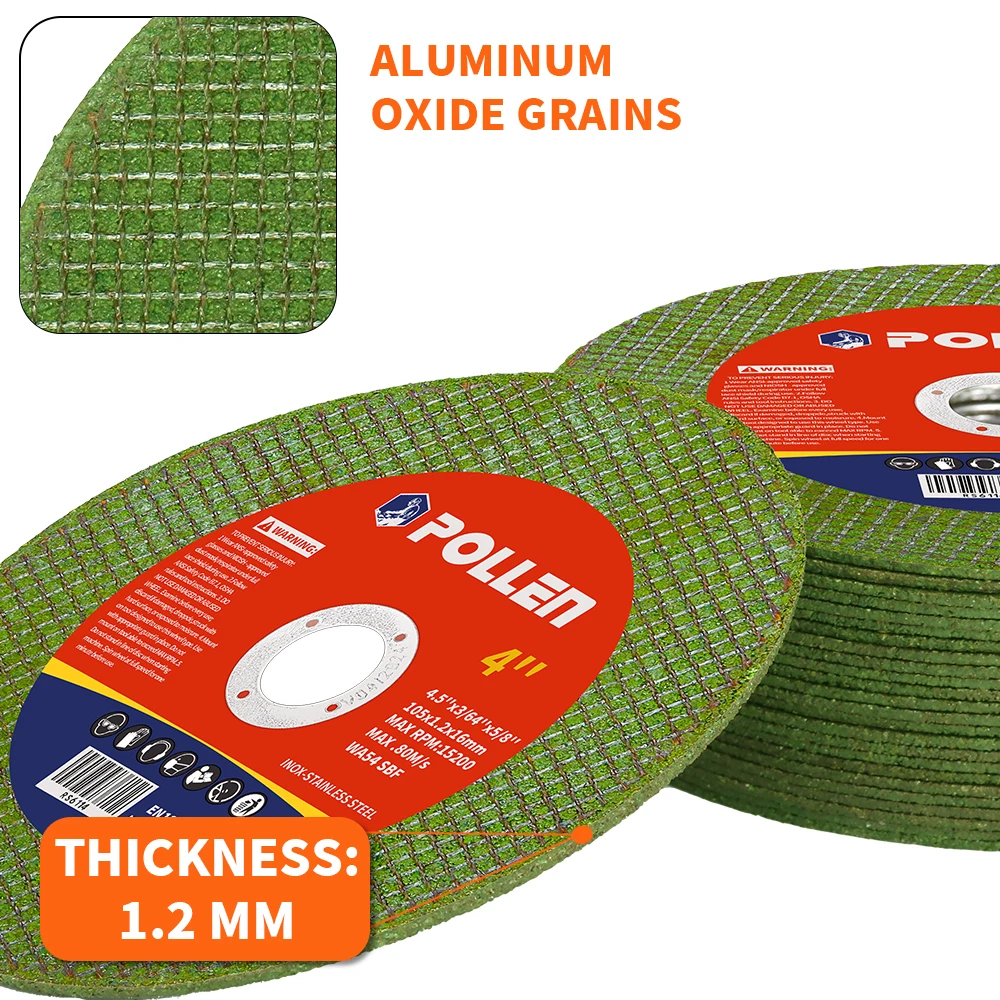 4 Inch Metal Cutting Disc Angle Grinder Grinding Wheel Stainless Steel Grinding Cutting Disc Blade Wheel Resin Double Mesh