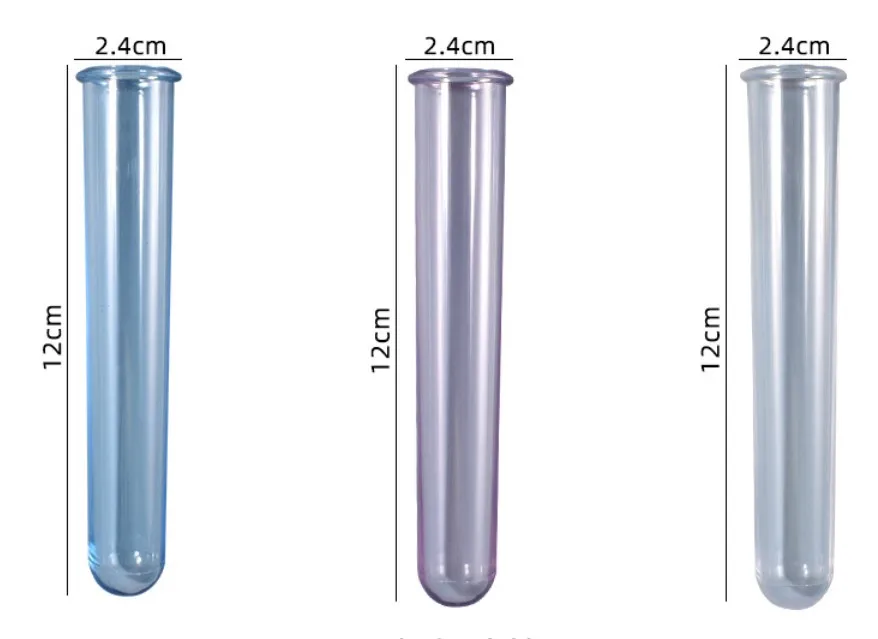5pcs/set Acrylic Test Tube for Diy Handmade Home Decor Flower Pot Silicone Mold Clay Pottery Tools Display Accessories