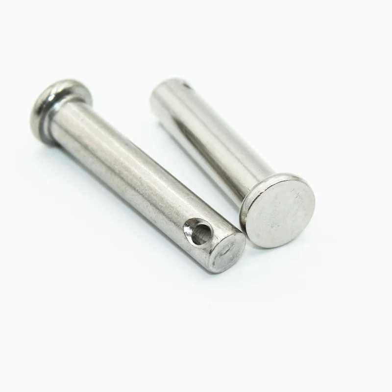 M3 M4 M5 M6 M8 M10 304Stainless Steel 304 Shaft Flat Head Pins with Hole Positioning Cylindrical Clevis Bolt328