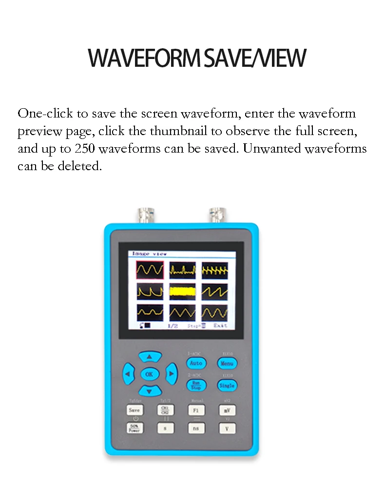 ZEEWEII DSO2512G 2.8 Inch Handheld Digital Oscilloscope 120M Bandwidth Dual Channel Oscilloscope Signal generator XYmode