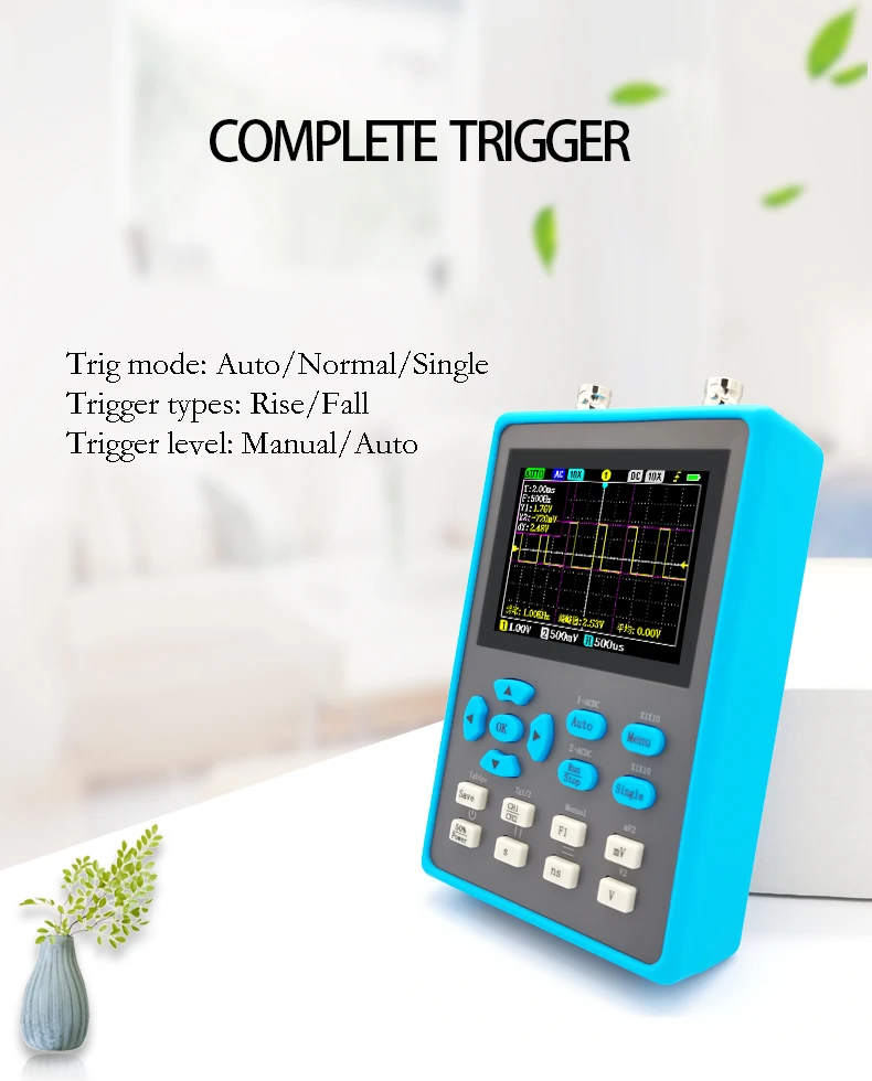 ZEEWEII DSO2512G 2.8 Inch Handheld Digital Oscilloscope 120M Bandwidth Dual Channel Oscilloscope Signal generator XYmode