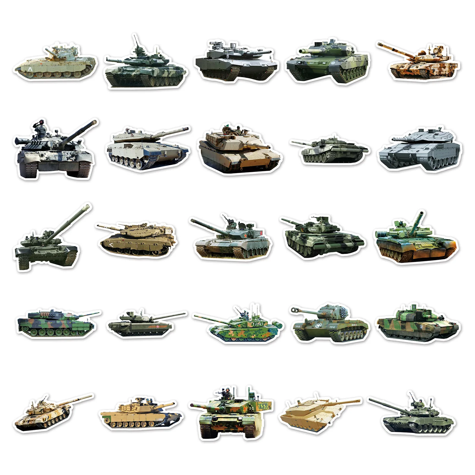 10/30/50pcs Cute Tank Graffiti Stickers Military DIY Children Car Laptop Suitcase Skateboard Guitar Cartoon Sticker Kid Gift Toy