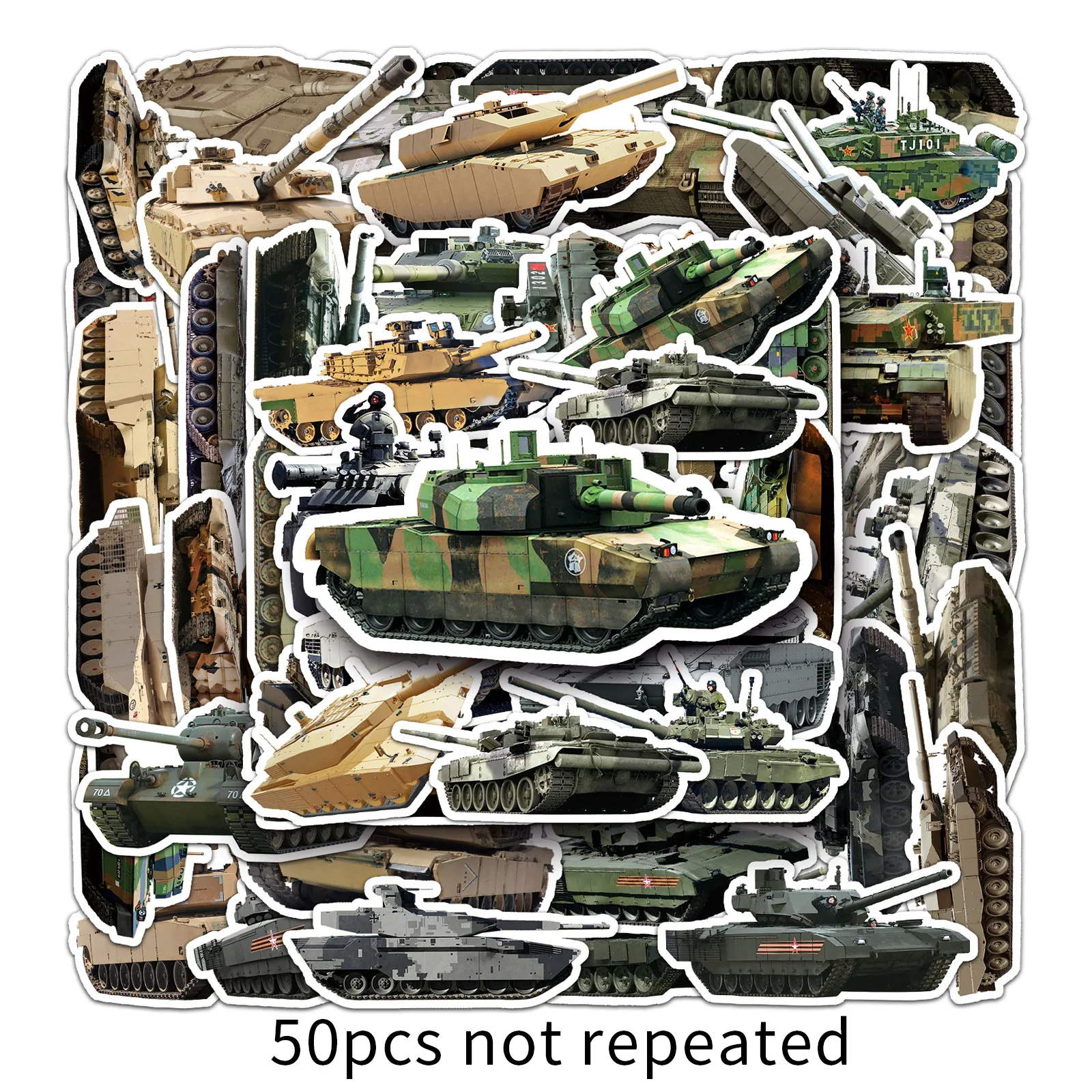 10/30/50pcs Cute Tank Graffiti Stickers Military DIY Children Car Laptop Suitcase Skateboard Guitar Cartoon Sticker Kid Gift Toy