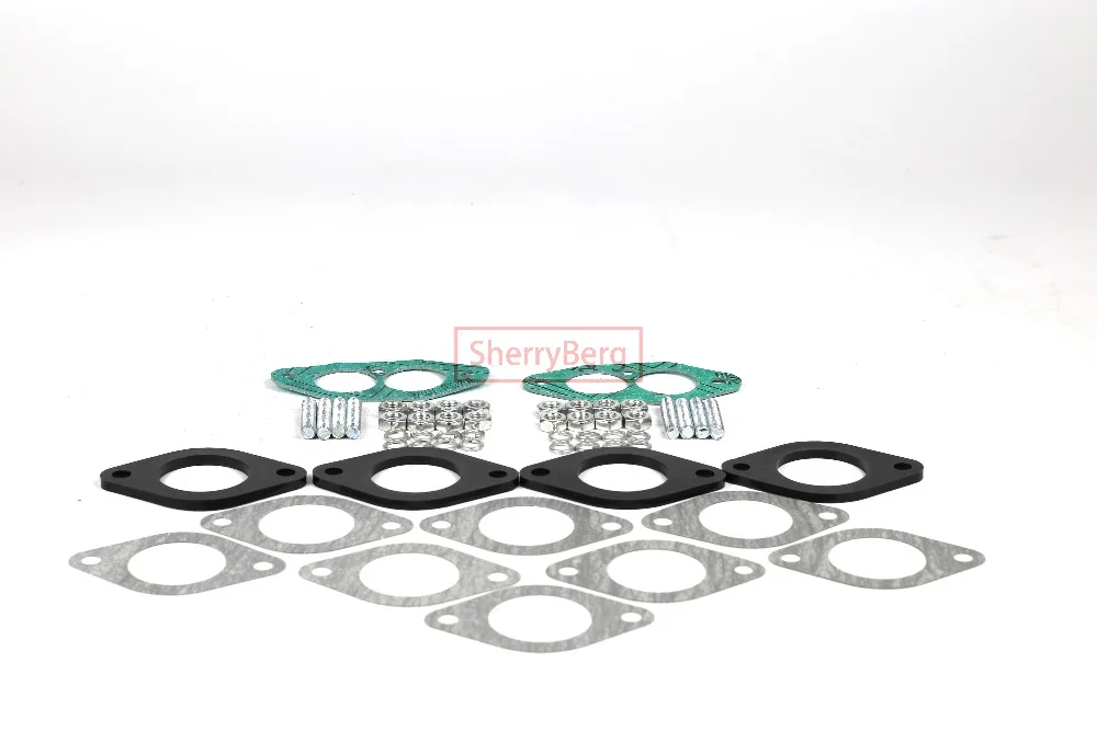 SherryBerg Intake Manifolds Set for VW Bug Aspirazione per 2x Weber 40 44 IDF Dellorto Drla Carburatore FOR VW Typ1 Motore T1