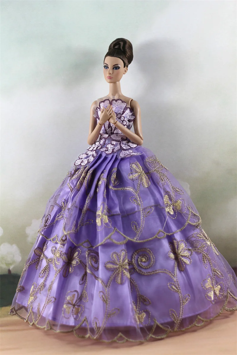 Handmade BABI Doll Clothes Dress Gown for 11.5 inch doll&body 1/6 #02