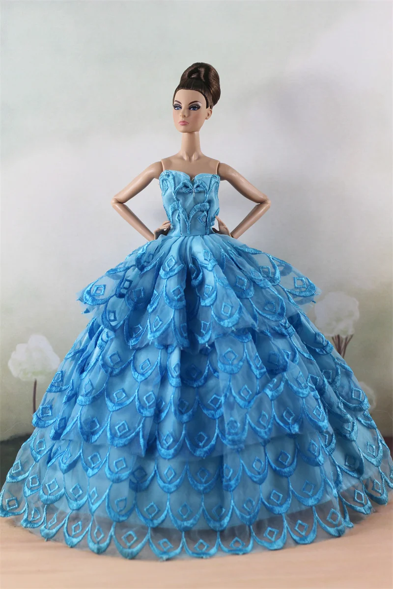 Handmade BABI Doll Clothes Dress Gown for 11.5 inch doll&body 1/6 #02