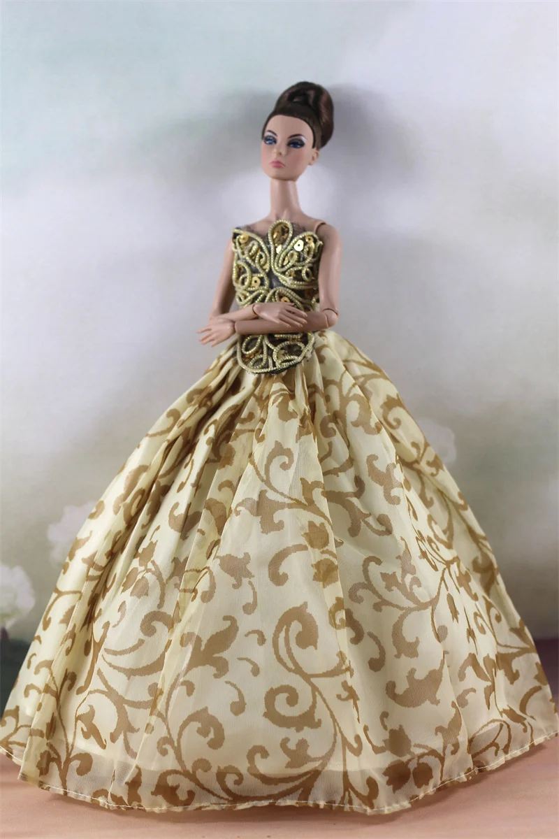 Handmade BABI Doll Clothes Dress Gown for 11.5 inch doll&body 1/6 #02
