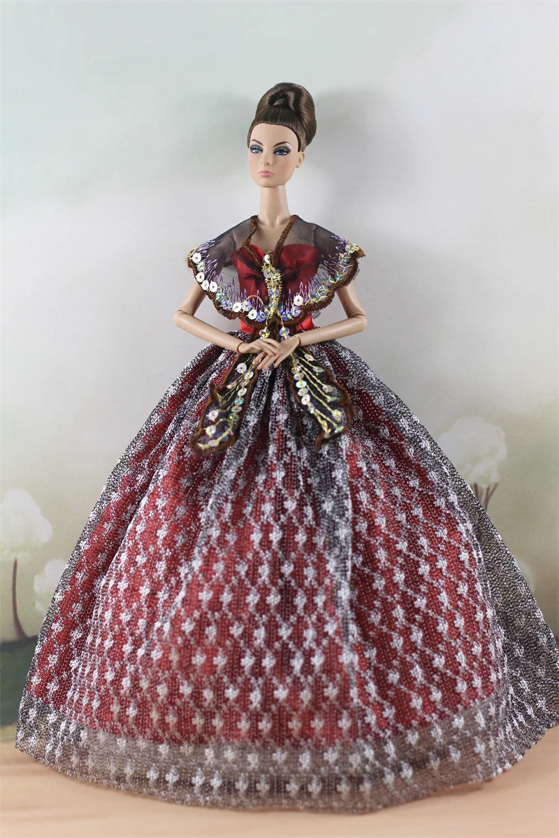 Handmade BABI Doll Clothes Dress Gown for 11.5 inch doll&body 1/6 #02