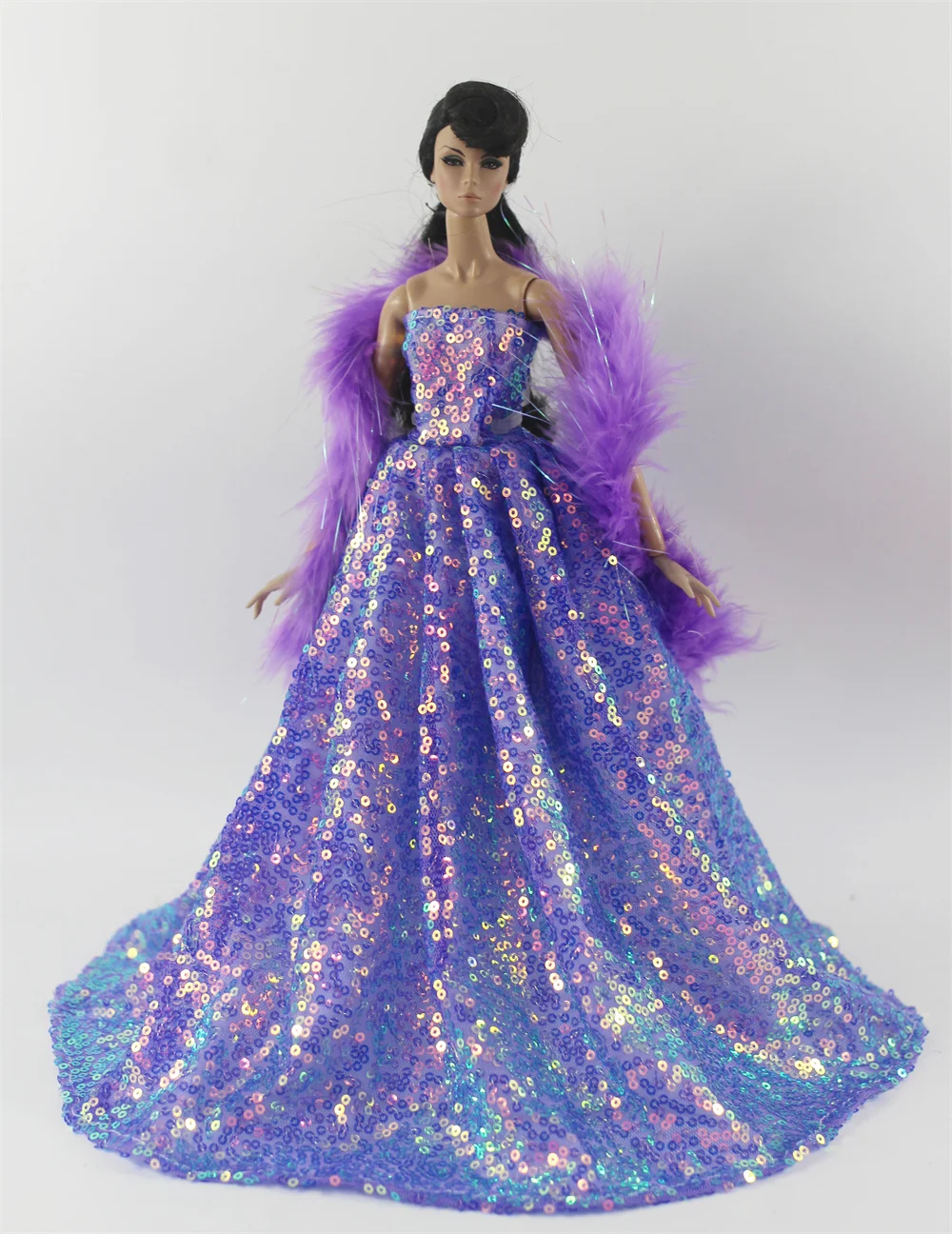 Handmade BABI Doll Clothes Dress Gown for 11.5 inch doll&body 1/6 #02