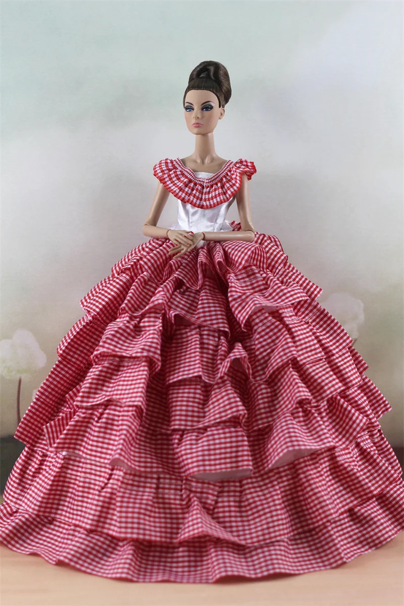 Handmade BABI Doll Clothes Dress Gown for 11.5 inch doll&body 1/6 #02