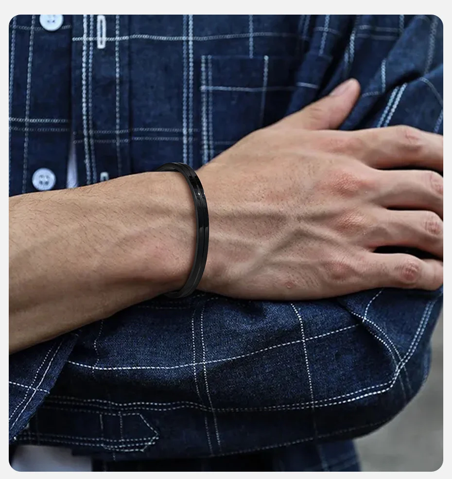 Vnox Retro Vintage Rustic Mens Cuff Bracelet, Waterproof Stainless Steel Metal Rock Punk Viking Bangle Jewelry,Father's Day Gift