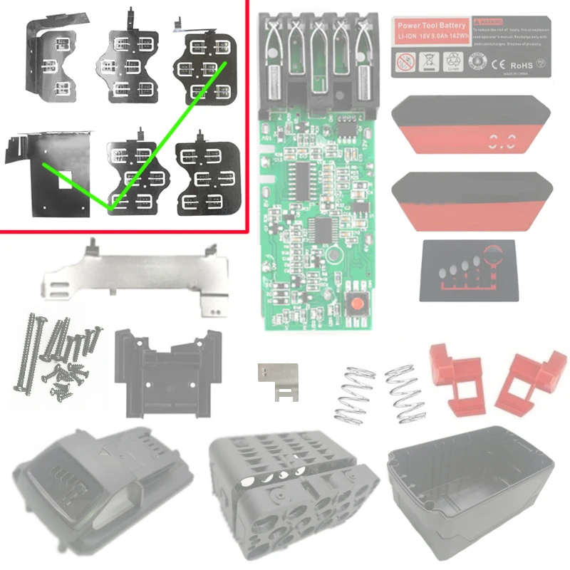 15 X 18650 Li-ion Battery Connecting Nickel Plate for Milwaukee 18V 9.0Ah for M18 Packs 15 Battery Cells Bonding Welding Strip