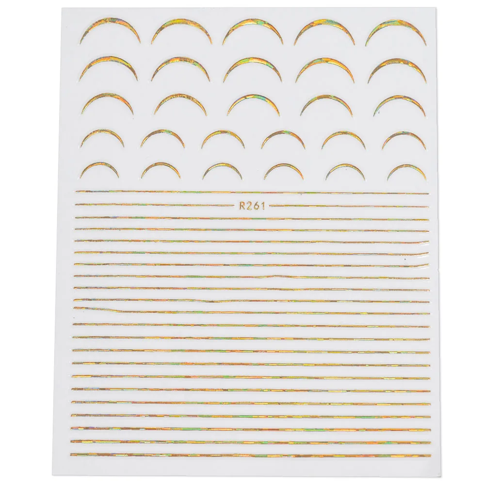3D French Nail Stickers 1pcs French Romance Fashion Nail Accessories Metal Line Nail Stickers Nail Art Stickers Nail Stickers