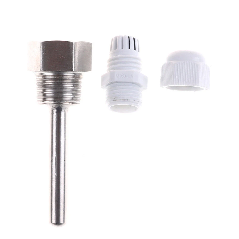 1pc Thermowell 30-200mm Thermowell 304 Stainless Steel 1/2 G Thread 1/2" DN15 For Temperature Sensor