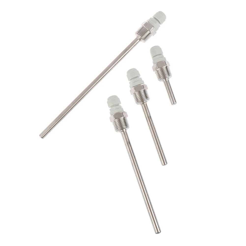 1pc Thermowell 30-200mm Thermowell 304 Stainless Steel 1/2 G Thread 1/2" DN15 For Temperature Sensor